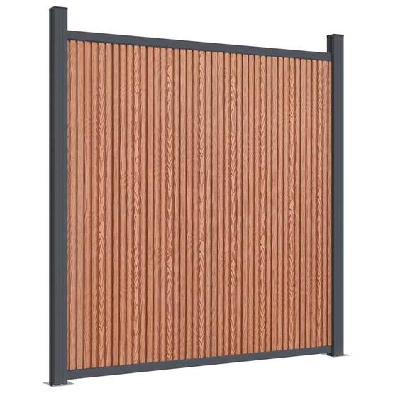 Panneau de clôture WPC marron 526 x 186 cm - PANGIVO - Image 6