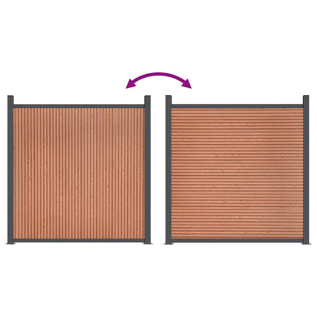 Panneau de clôture WPC marron 526 x 186 cm - PANGIVO - Image 9