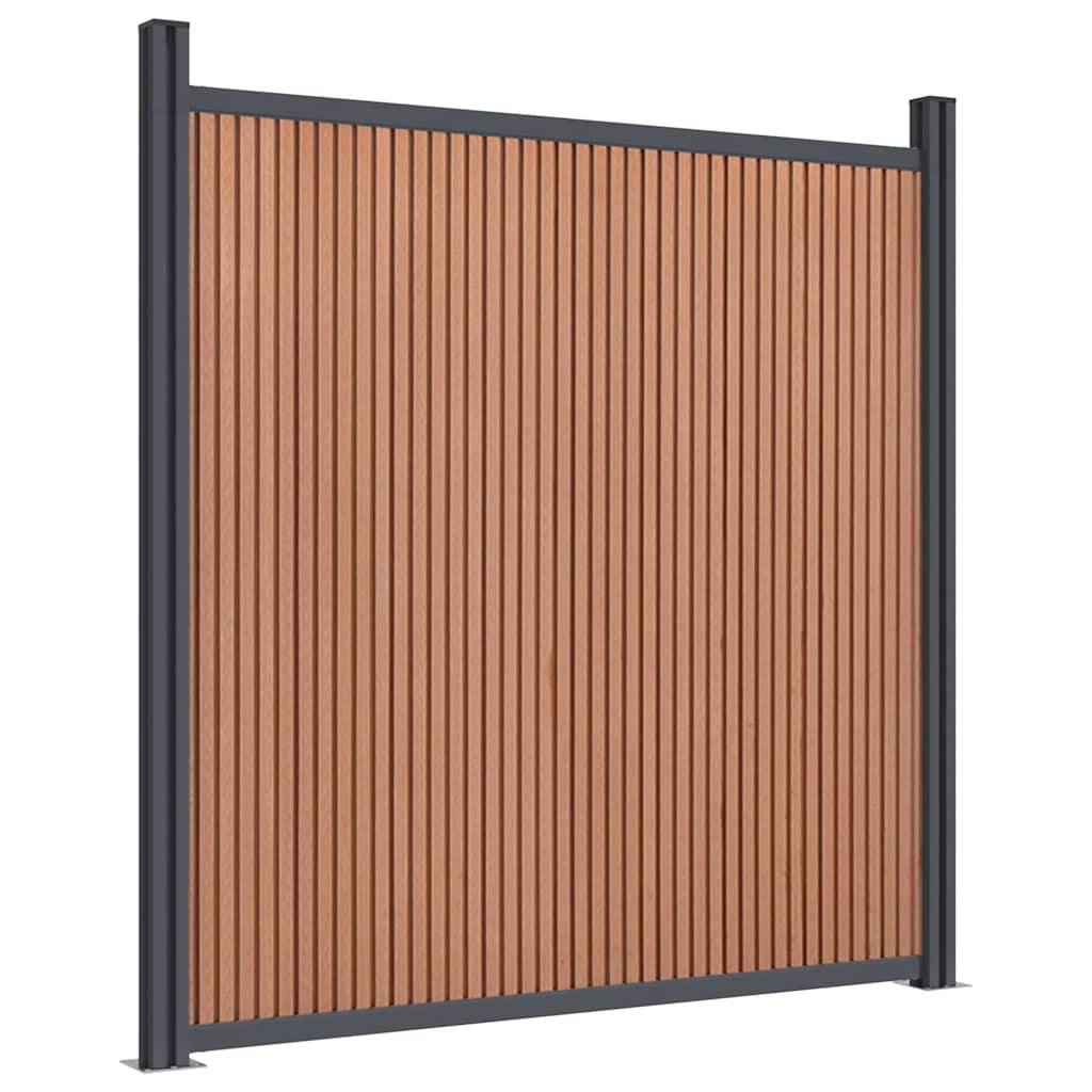 Panneau de clôture WPC marron 526 x 186 cm - PANGIVO - Image 4