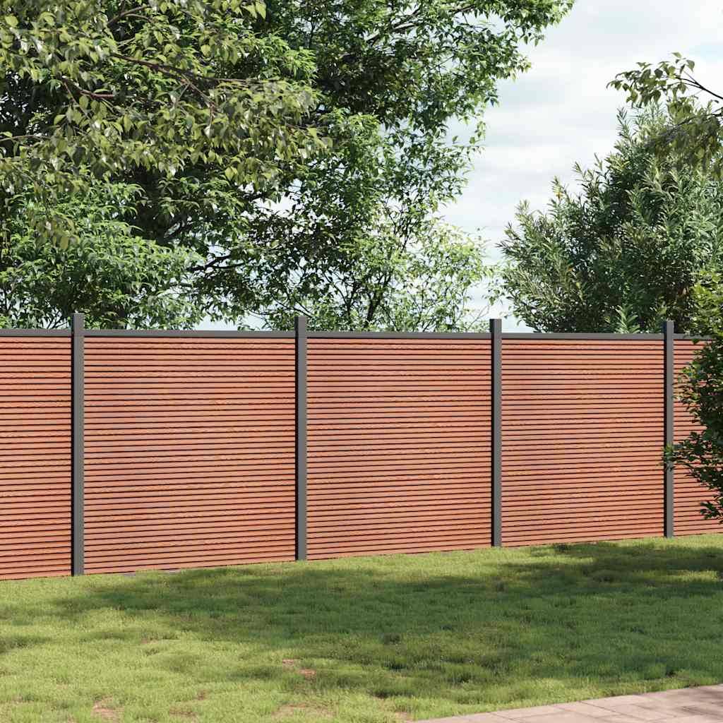 Panneau de clôture WPC marron 526 x 186 cm - PANGIVO - Image 1