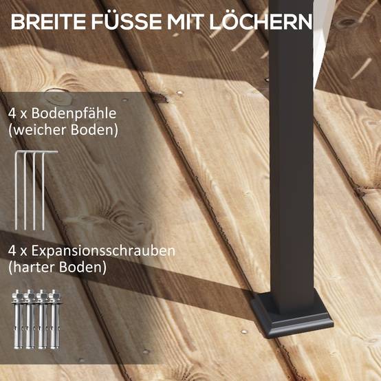 Pergola Adossée Métal Toit Rétractable 3x3m Crème Ombrage Terrasse - ComfortXL Outdoor Living - Image 6