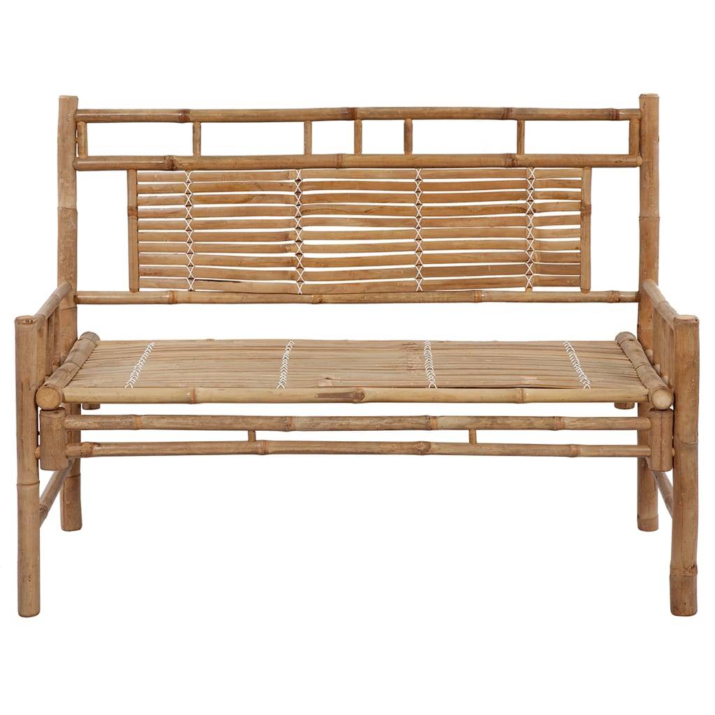 Banc de jardin | Banquette De Jardin | Banc Extérieur avec coussin 120 cm Bambou Maison Chic - Image 3