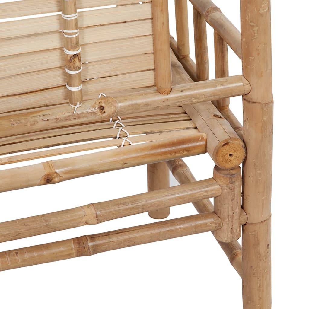 Banc de jardin | Banquette De Jardin | Banc Extérieur avec coussin 120 cm Bambou Maison Chic - Image 5
