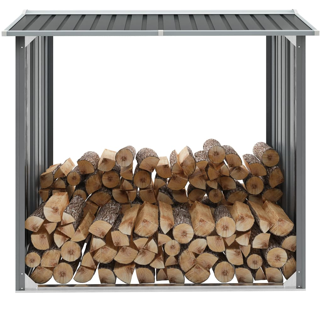 Vidaxl - Abri de stockage de bois Acier galvanisé 172x91x154 cm Gris - vidaXL - Image 2