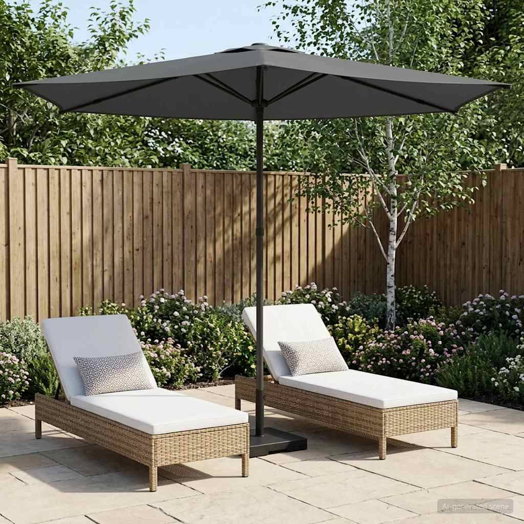 PANGIVO - Parasol de jardin polyester et acier anthracite 269 x 269 x 223 cm - PANGIVO