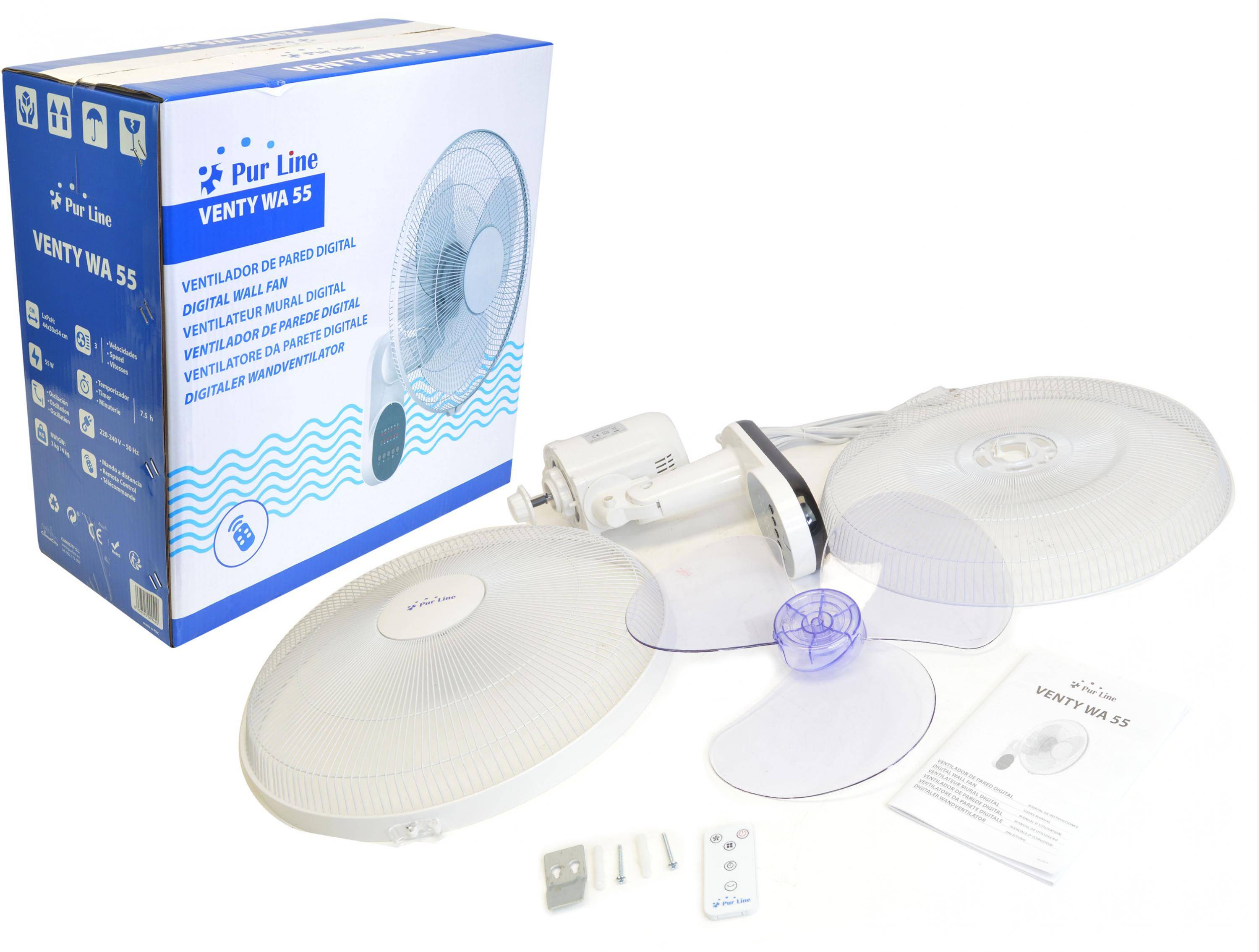 Ventilateur mural avec minuterie et 3 vitesses - Purline - Image 7