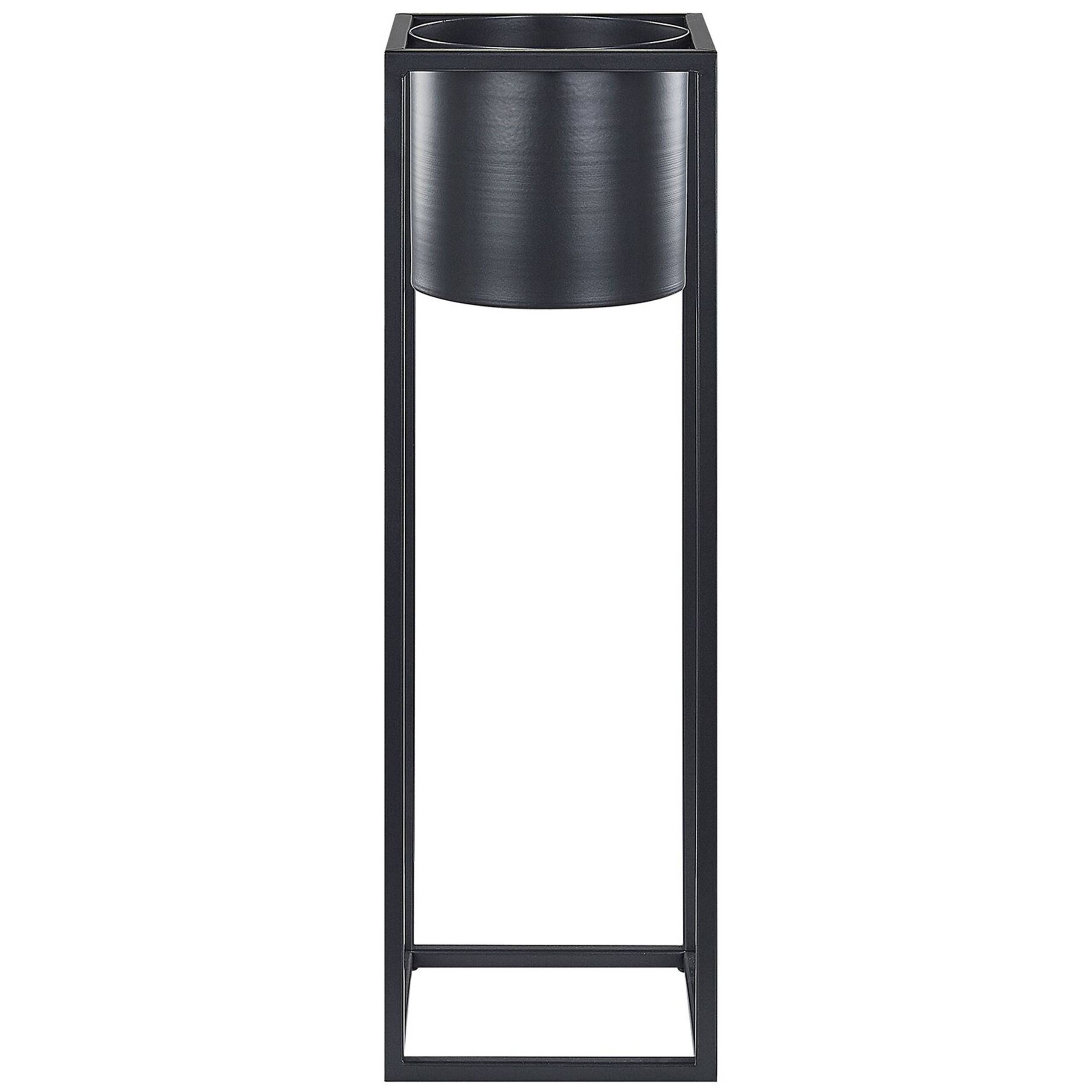Beliani - Cache-pot d'extérieur Métal Noir IDRA - Beliani - Imagen 2
