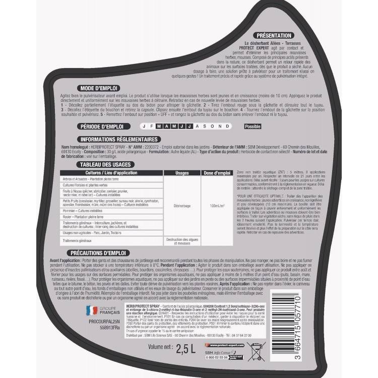 Protect Expert - PROTECT EXPERT Désherbant Concentré 2,5L | Grandes Cours et Allées - Image 2