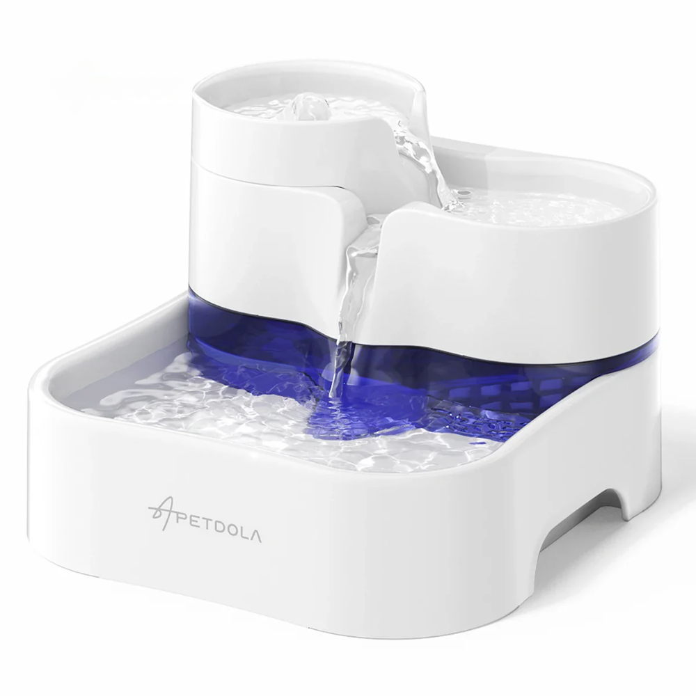 Fontaine à eau 3L – distributeur d'eau pour chats et chiens avec pompe sans fil et filtration avancée - APETDOLA - Image 1