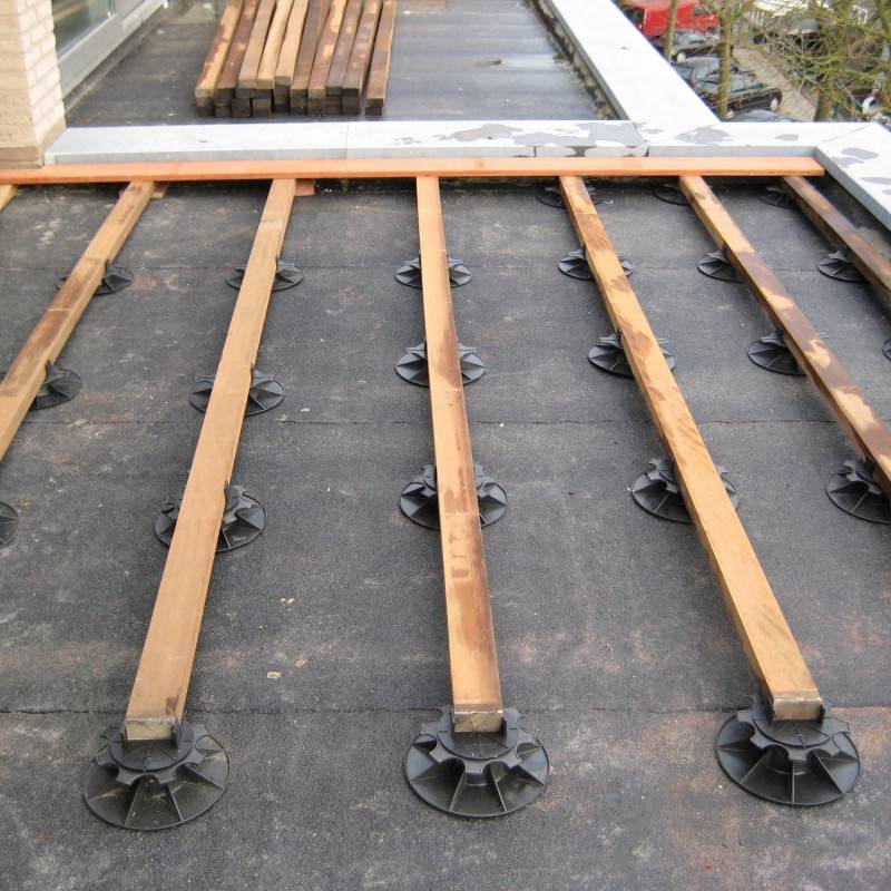Jardinex - Plot terrasse bois réglable 5 - 8 cm - Noir  - Jardinex - Imagen 3