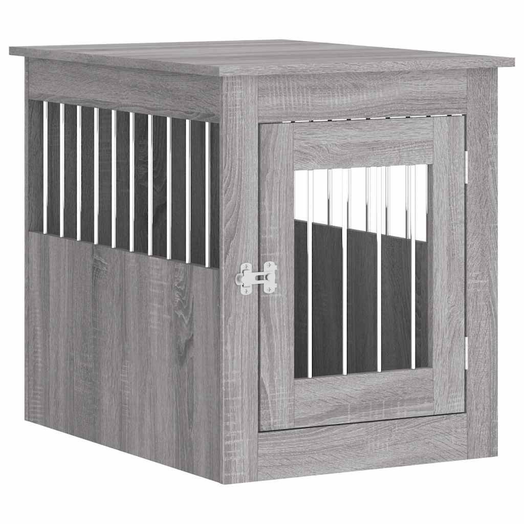 Niche plastique bois et acier gris 55 x 75 x 65 cm - Prolenta premium p363.3 - Image 1