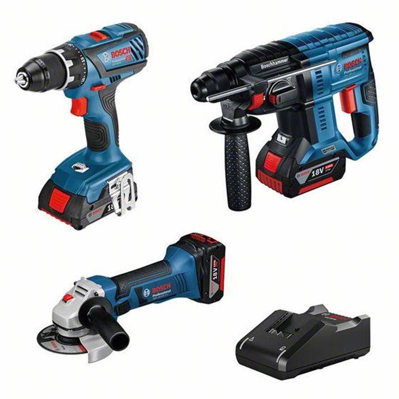 Bosch - Pack 3 outils 18V - Perceuse GSR 18V-28 + Meuleuse GWS 18 125 V-LI + Perfo GBH 18V-20 - BOSCH - avec 2 batteries 4Ah, 1 batterie 3,0Ah - chargeur - 06 - Imagen 1