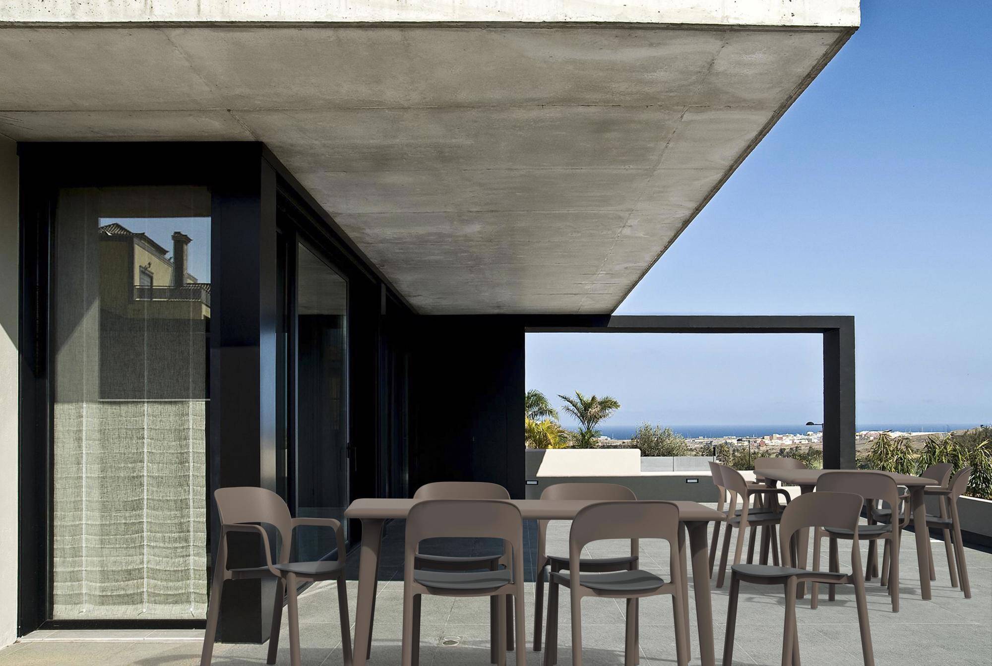 Garbar - Fauteuils Ona garbar plastique blanc beige (Lot de 4) - Image 7