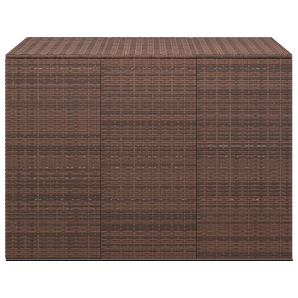 Helloshop26 - Boîte à coussins de jardin résine tressée 145 x 100 x 103 cm marron - Imagen 3