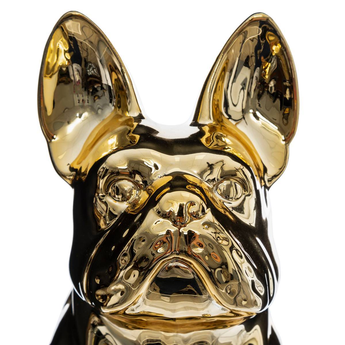 Atmosphera - Chien buldog Eden H.22cm céramique or - Atmosphera Créateur d'intérieur - Imagen 2