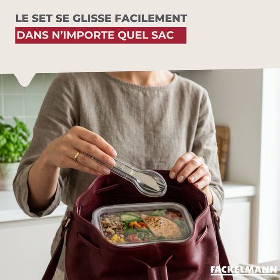 Boîte de 3 couverts réemployables Fackelmann Move - Image 4