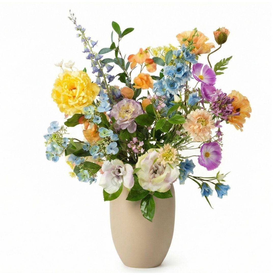 Bouquet de fleurs artificielles printemps doux - 18 tiges - Ø10cm - Plante artificielle - Image 2