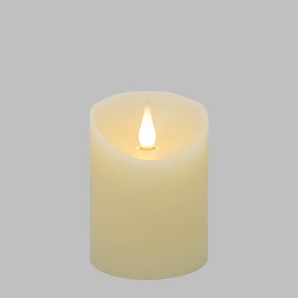 Lotti - Bougie lumineuse en cire ivoire flamme 3D minuterie 10cm LED blanc chaud Lotti - Imagen 2