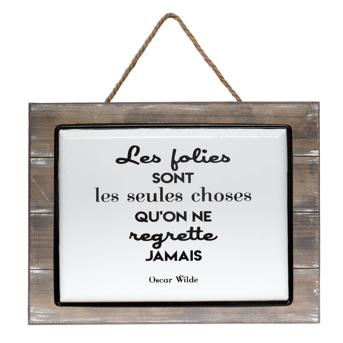 Atmosphera - Plaque "Citation" 40x30,5cm - Atmosphera Créateur d'intérieur - Image 1