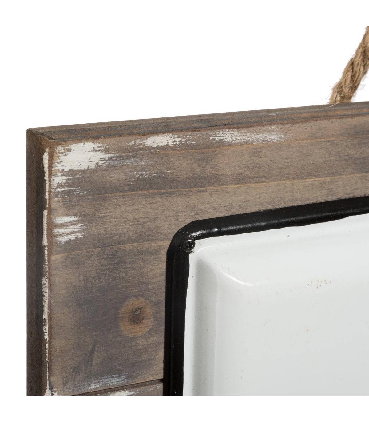 Plaque décorative en Bois et Métal céramique avec Citation 40 x 30 cm - Imagen 2