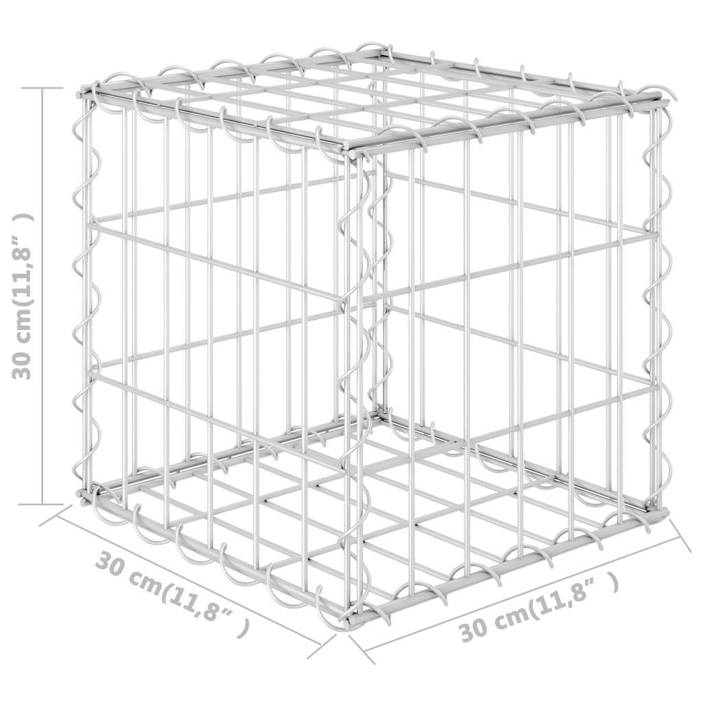Helloshop26 - Jardinière lit surélevé plantes fleurs jardin cube à gabion 30 x 30 x 30 cm fil d'acier - Imagen 4