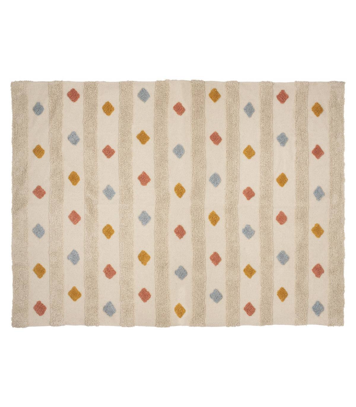 Atmosphera - Tapis enfant en Coton motifs Arlequin tuftés 70 x 120 cm - Imagen 1