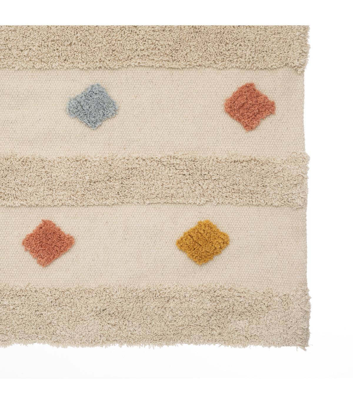 Atmosphera - Tapis enfant en Coton motifs Arlequin tuftés 70 x 120 cm - Imagen 2