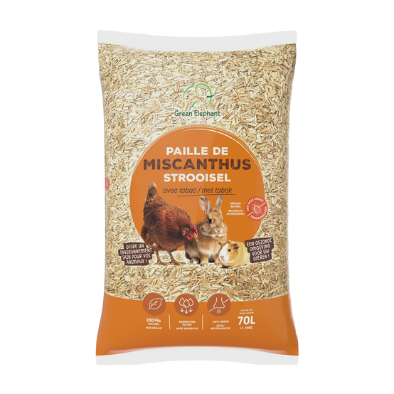 Sans Marque - Litière de paille de Miscanthus avec tabac pour volailles et lapin - 10Kg - Image 4
