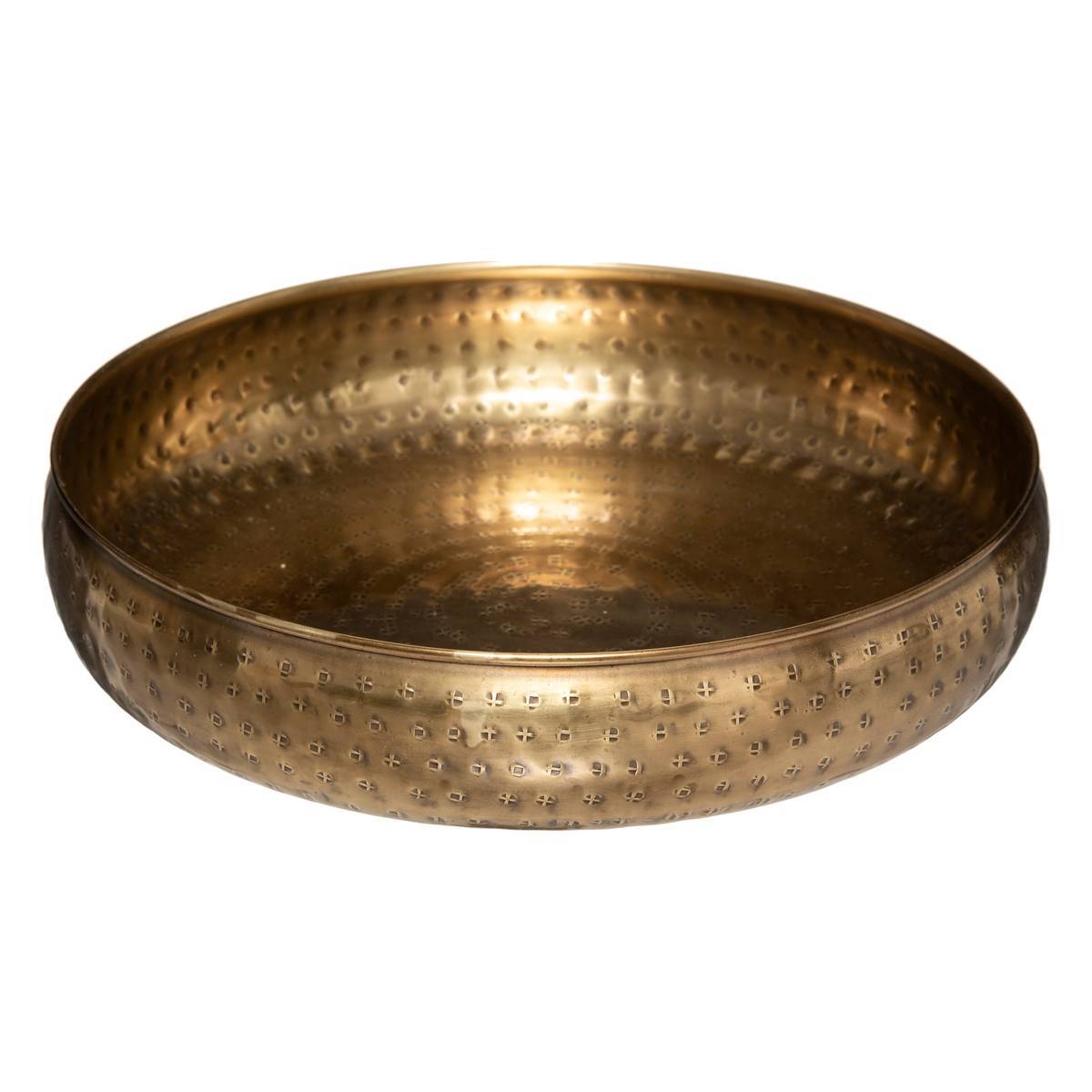 Atmosphera - Set de 2 coupes "Oasis" métal doré D20/30,5cm - Atmosphera Créateur d'intérieur - Imagen 2