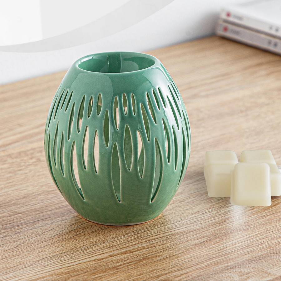 Brûle-Parfum Céramy Ovali Vert Olive 45 ml - Atmosphère Parfumée - Artisanat Contemporain - Déco Cadeau Minimaliste - H 12,5 cm - Image 8