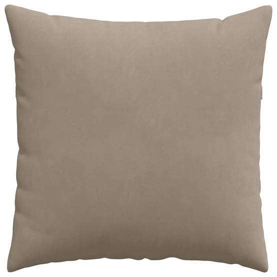 Set de 2 Coussins de Sol et Canapé en Tissu Doux Housse Lavable pour Salon Taupe 60x60 cm – ComfortXL Outdoor Living - Image 6