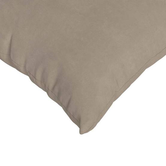Set de 2 Coussins de Sol et Canapé en Tissu Doux Housse Lavable pour Salon Taupe 60x60 cm – ComfortXL Outdoor Living - Image 7