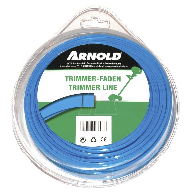Arnold - Fil de coupe-bordure carré en nylon 2,4 mm × 36 m Arnold