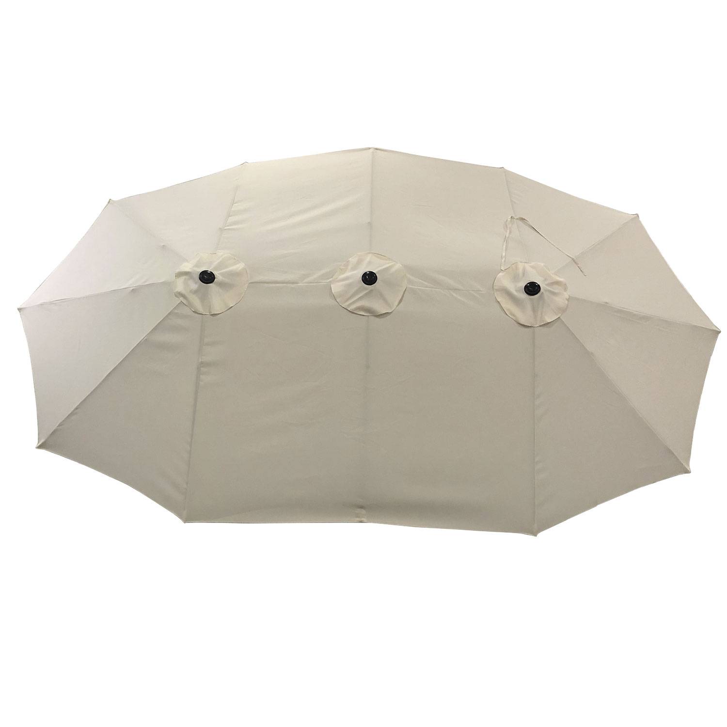 Happy Garden - Parasol double 2,7x4,6m LINAI beige - HAPPY GARDEN - Imagen 5
