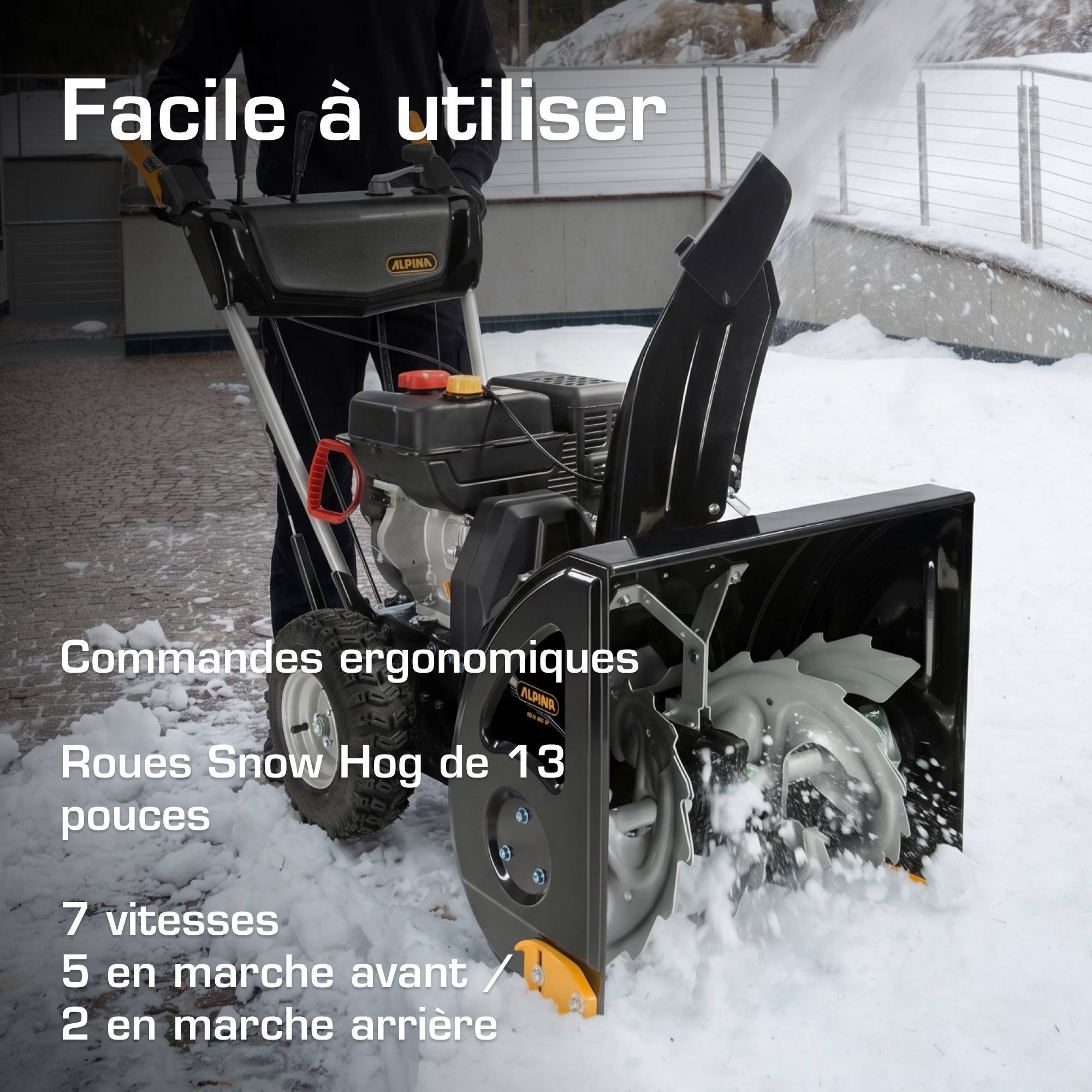 Alpina - Souffleuse à neige AS 56 P, 212 cc, largeur 56 cm, projection 10 m - Alpina - Image 4