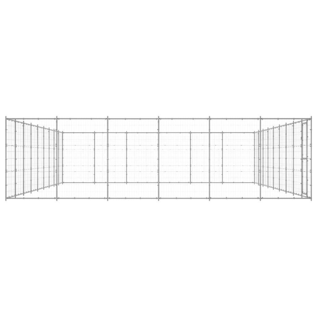 Helloshop26 - Chenil extérieur cage enclos parc animaux chien extérieur acier galvanisé 65,34 m² - Imagen 4