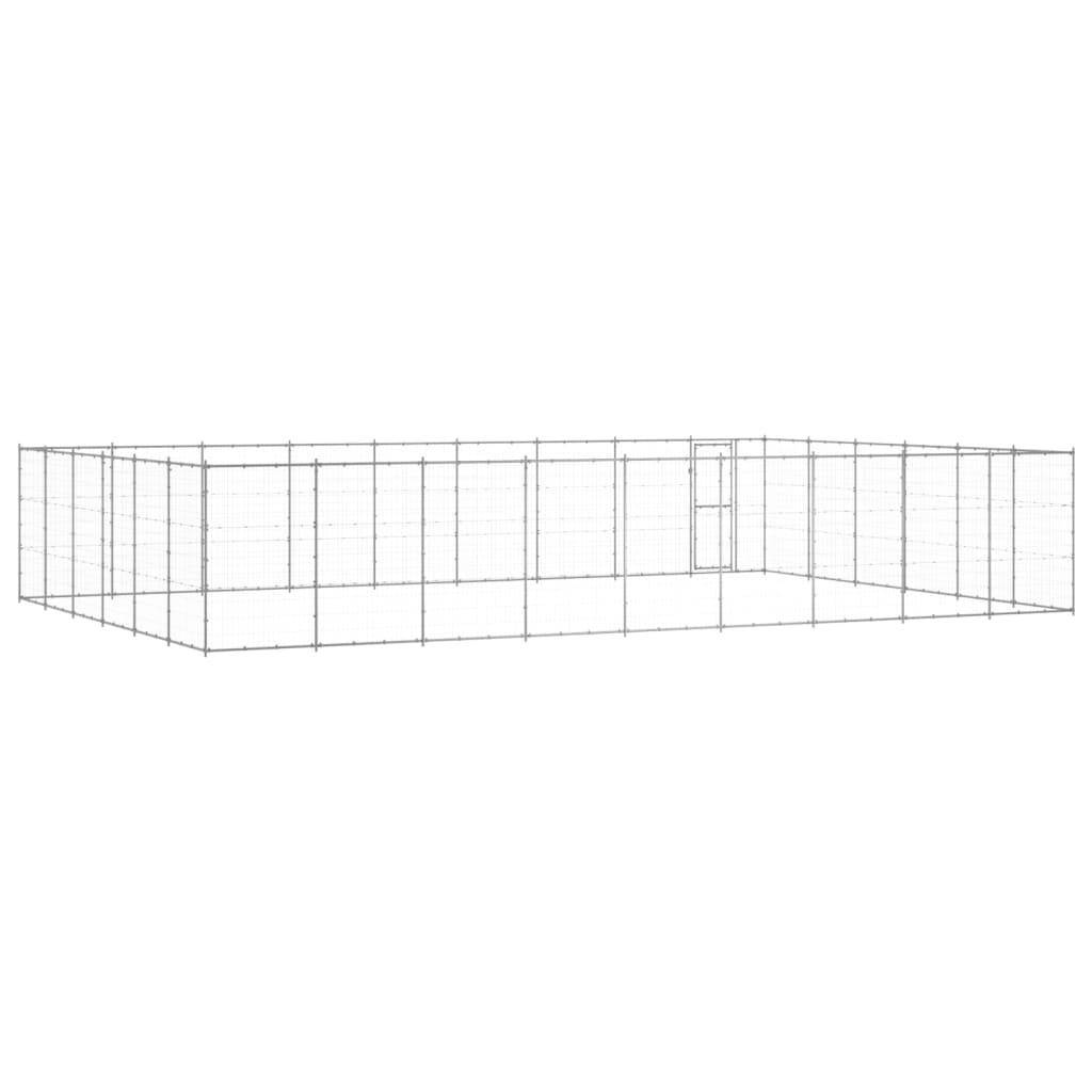 Helloshop26 - Chenil extérieur cage enclos parc animaux chien extérieur acier galvanisé 65,34 m² - Imagen 5