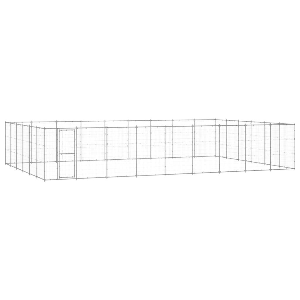 Helloshop26 - Chenil extérieur cage enclos parc animaux chien extérieur acier galvanisé 65,34 m² - Imagen 1