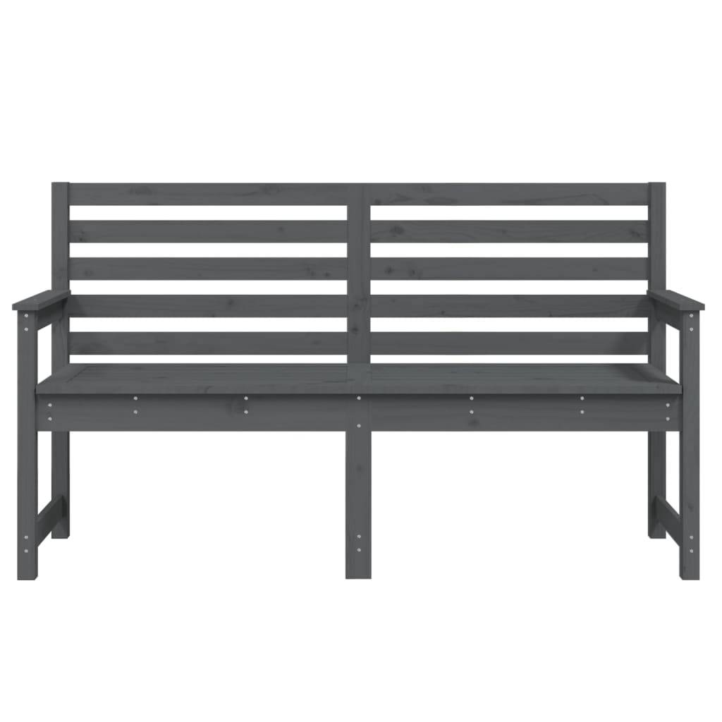 Helloshop26 - Banc de jardin meuble de patio d'extérieur terrasse 159,5 x 48 x 91,5 cm bois massif de pin gris - Imagen 2
