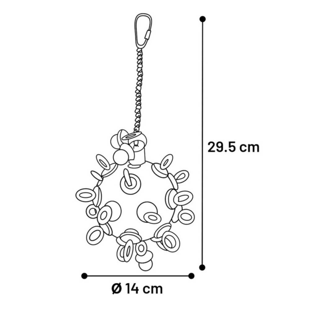 Flamingo - Jouet balle tétines ø 14 cm pour perruches - Imagen 2