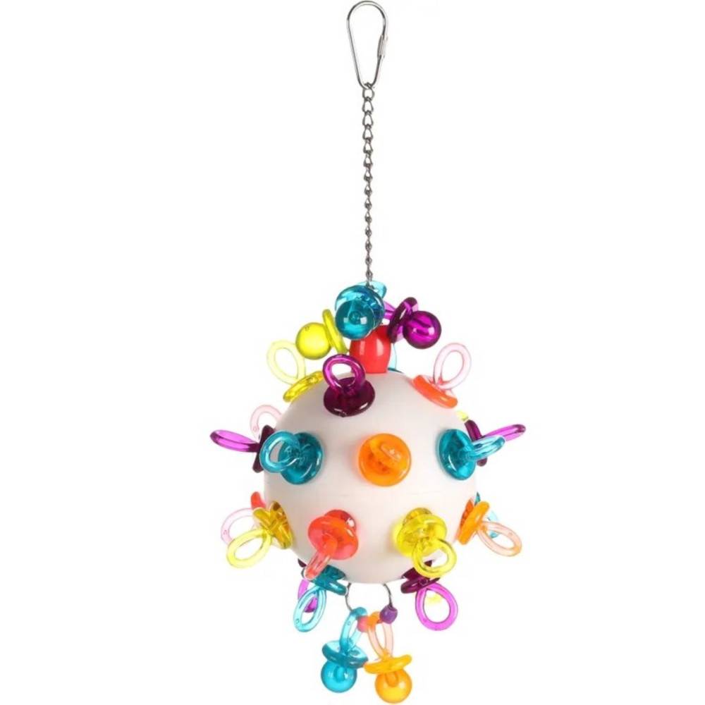 Flamingo - Jouet balle tétines ø 14 cm pour perruches - Imagen 1