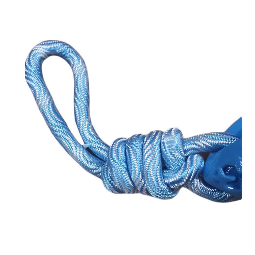 Animallparadise - jeux pour chien ovale en TPR et corde longueur 27.5 cm , bleu - Imagen 4