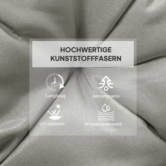 PANGIVO - Coussin d’assise en polyester, gris clair, 98 x 50 x 8 cm - PANGIVO - Image 4