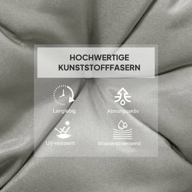 PANGIVO - Coussin d’assise en polyester, gris clair, 98 x 50 x 8 cm - PANGIVO - Image 4