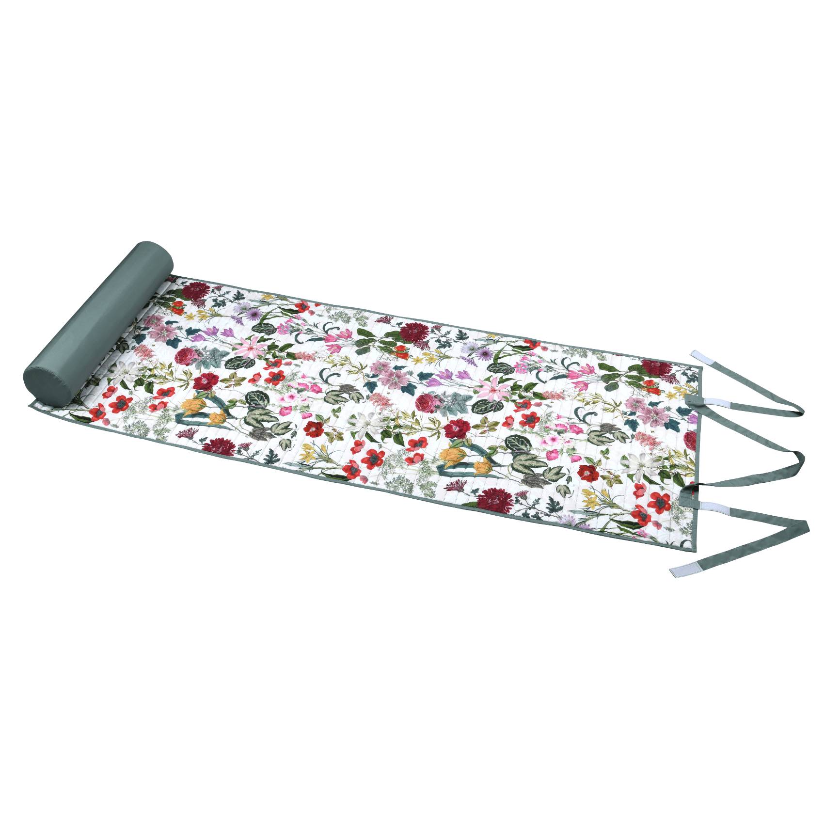 Lovely Casa - Matelas de plage fleuri - LOVELY CASA - Polyester - Vert - Imagen 1