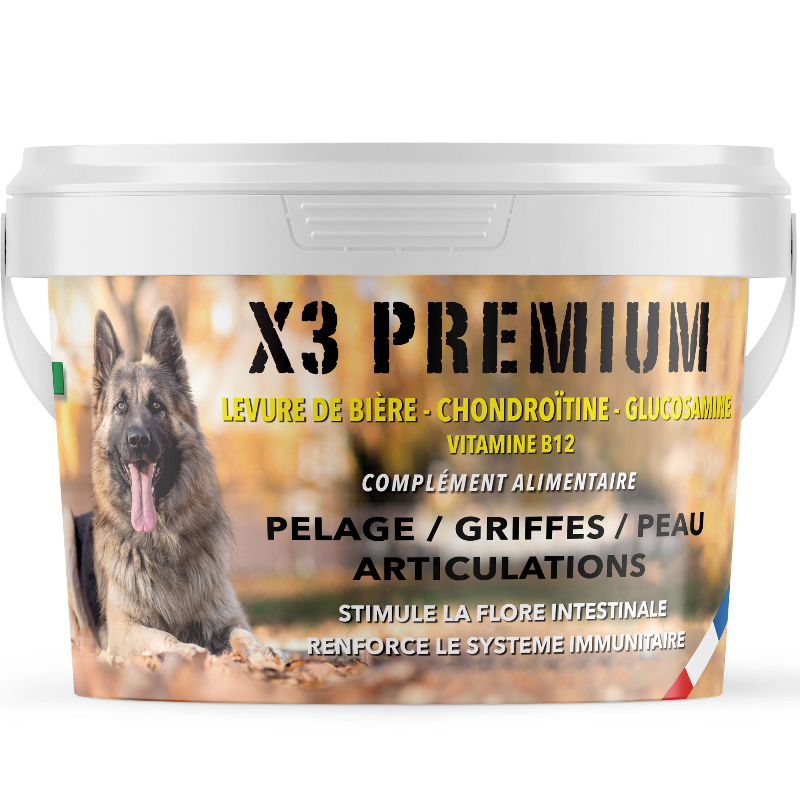 France Croquettes - complement alimentaire x3 premium – 500gr  – poudre articulation/pelage/flote intestinale  – France croquettes - Imagen 1