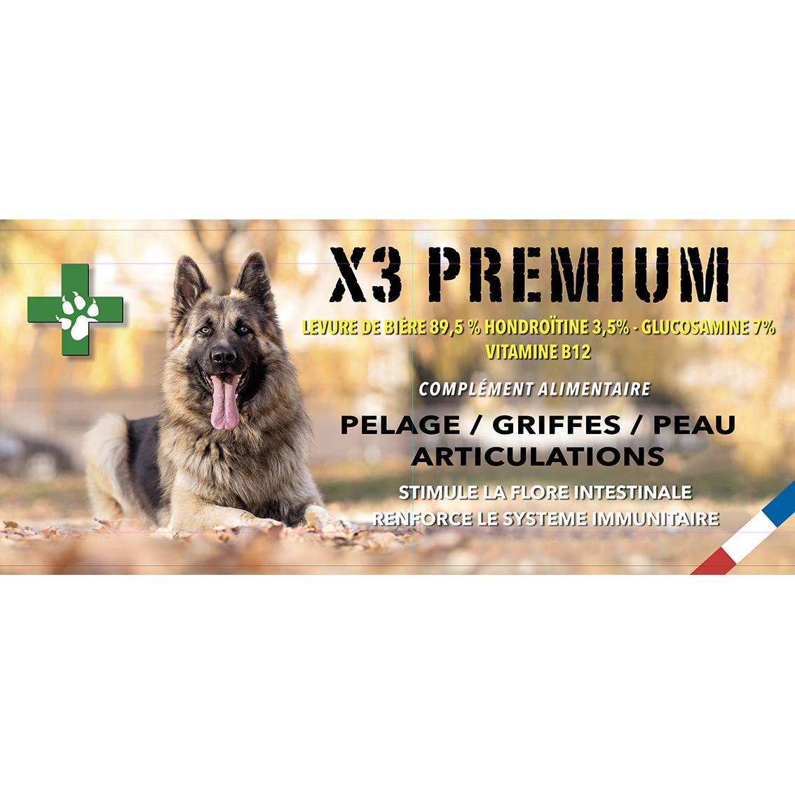 France Croquettes - complement alimentaire x3 premium – 500gr – poudre articulation/pelage/flote intestinale – France croquettes - Imagen 2