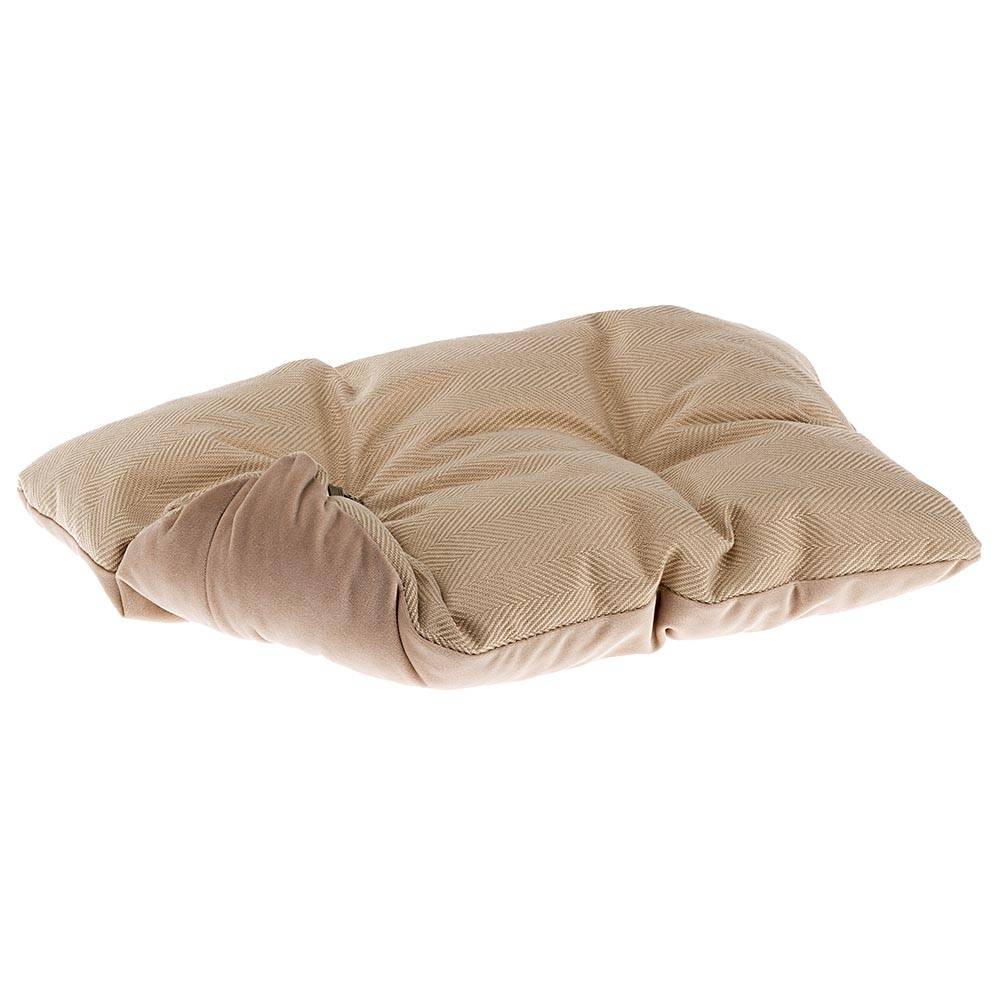 Ferplast - Lit Chiens et Chats Couchage CHESTER 50, avec Coussin Double-face, Tweed et Velours, Lavable, Beige - Imagen 5