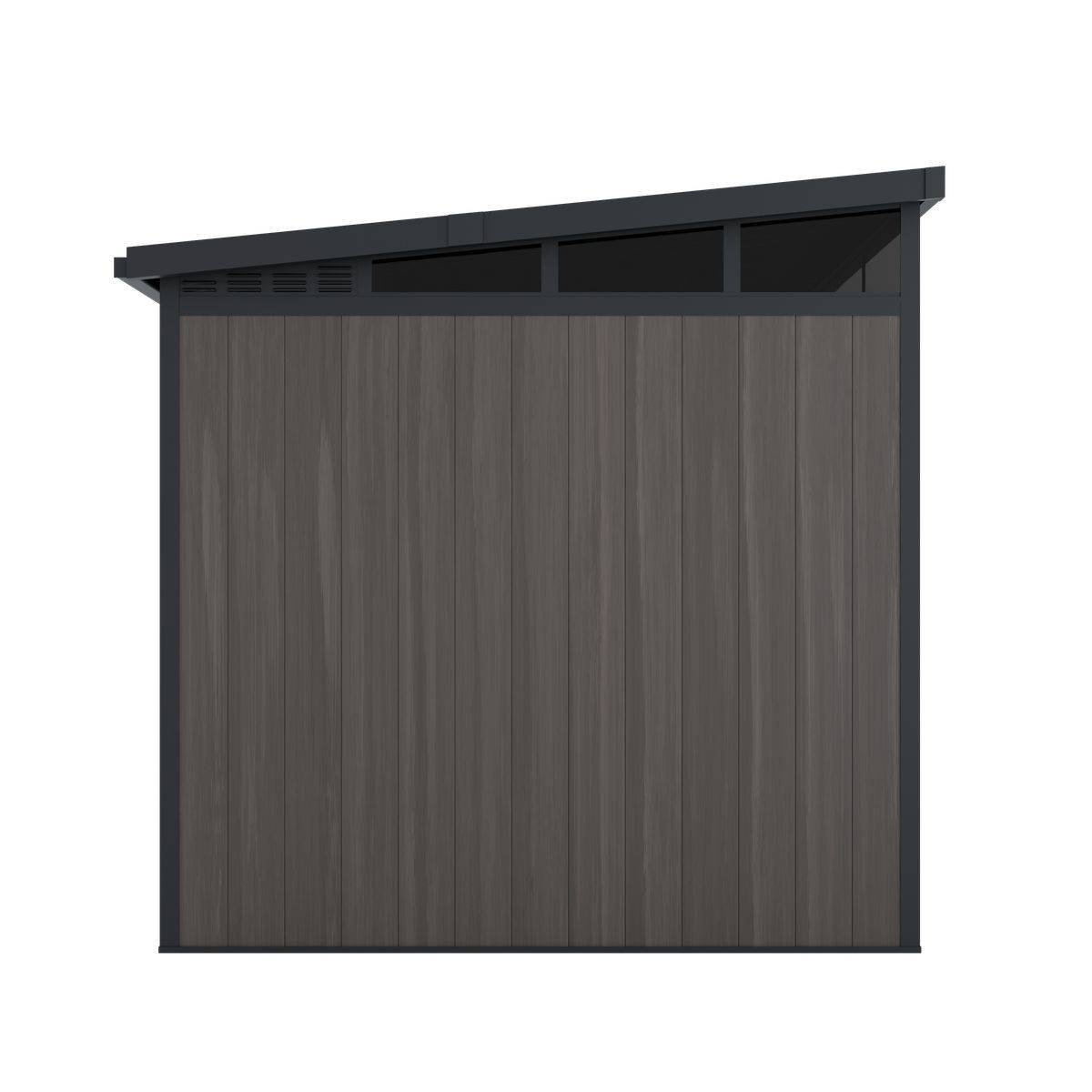 Direct Abris - Abri de Jardin Bois Composite 7,5m2 Gris 363x223x227cm EVORA - Cabane a Outils - Local a Vélo - Image 6