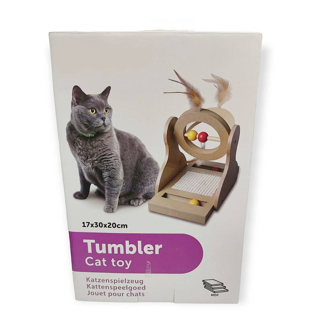 Jeux  tumbler pour gratter, en bois 30 cm pour chat . - Imagen 5